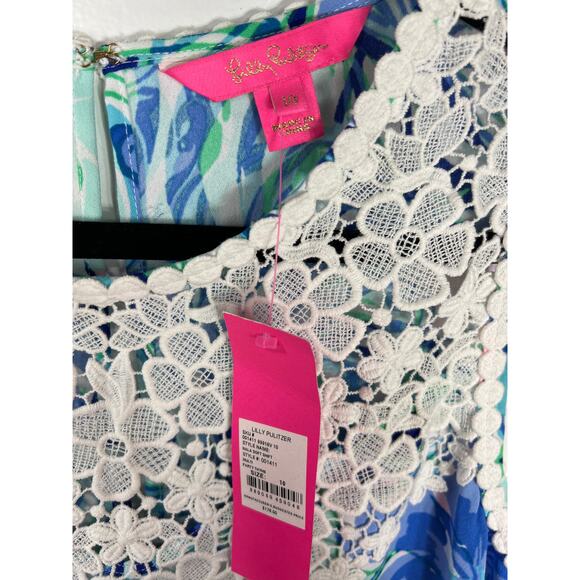 New Lilly Pulitzer Womens 10 Nala Shift Dress Party Thyme Resort Preppy Vacation - Picture 3 of 12
